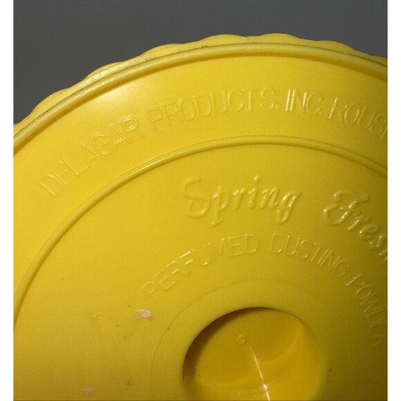 Vintage Delagar Spring Fresh Dusting Powder YELLOW, Sealed 5 Oz NEW Old Stock - Picture 7 of 9